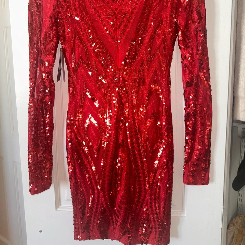 Red Mini Dress - Picture 6 of 7